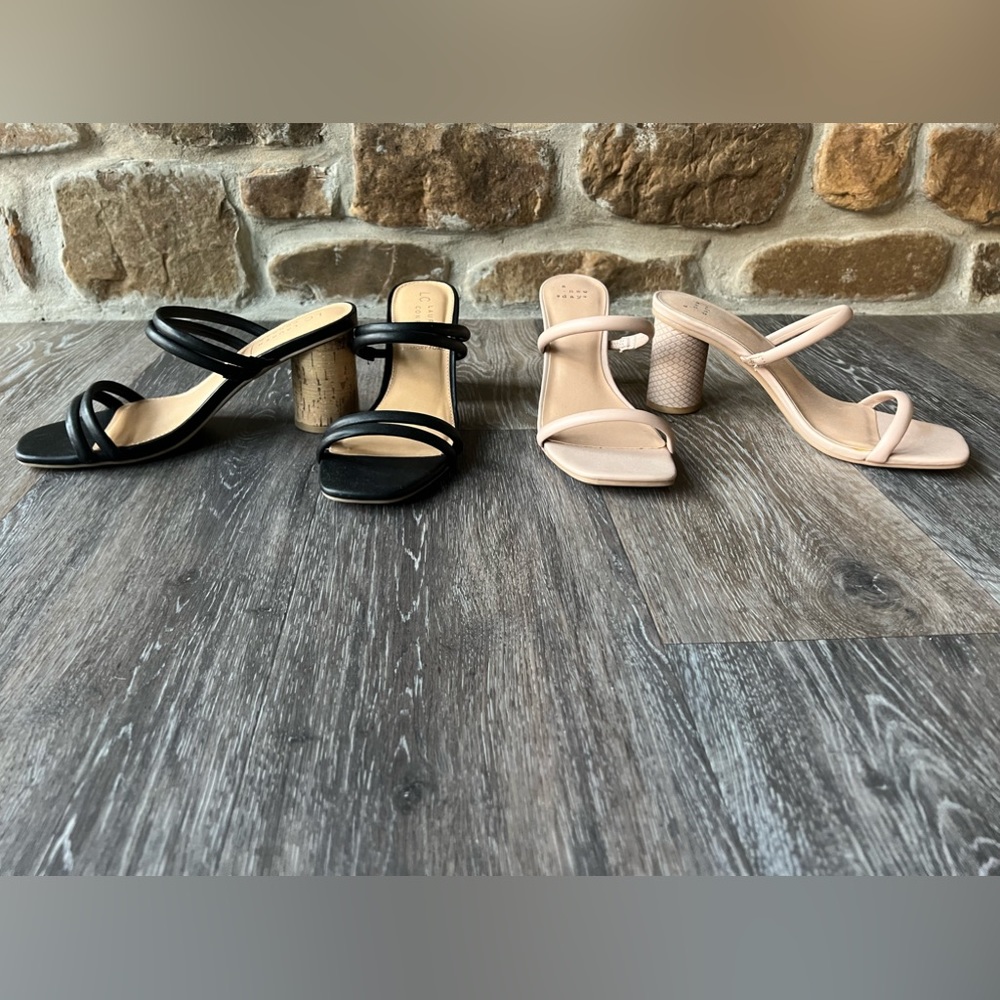 2 pairs of Mule Heels